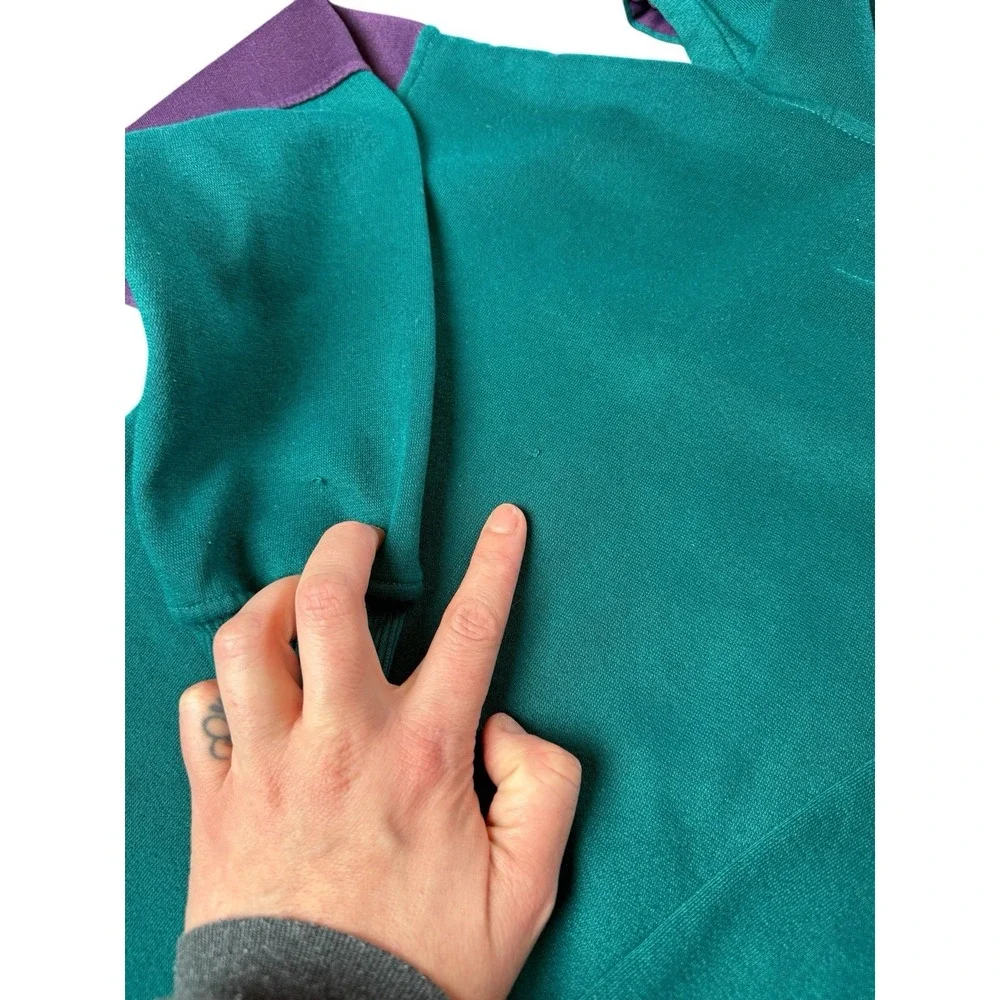 Boys Vintage 90s‎ Color Block Bugle Boy  Oversized Y2K Hoodie Sweater Small 8/10
